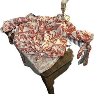 2 for $10!! Off the shoulder Coral Print Top with 3/4 sleeves